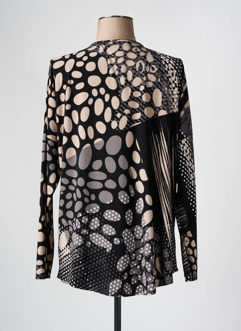 Tunique manches longues imprimé fantaisie noir JOSEPH RIBKOFF femme