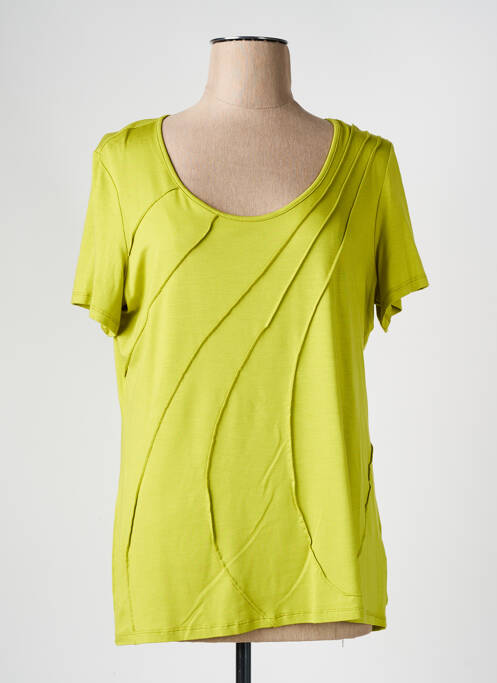 T-shirt coupe droite manches courtes vert ELENA MIRO femme
