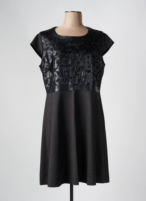 Robe mi-longue noir DIVAS pour femme