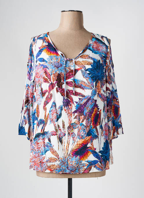 Top bleu PAUSE CAFE pour femme