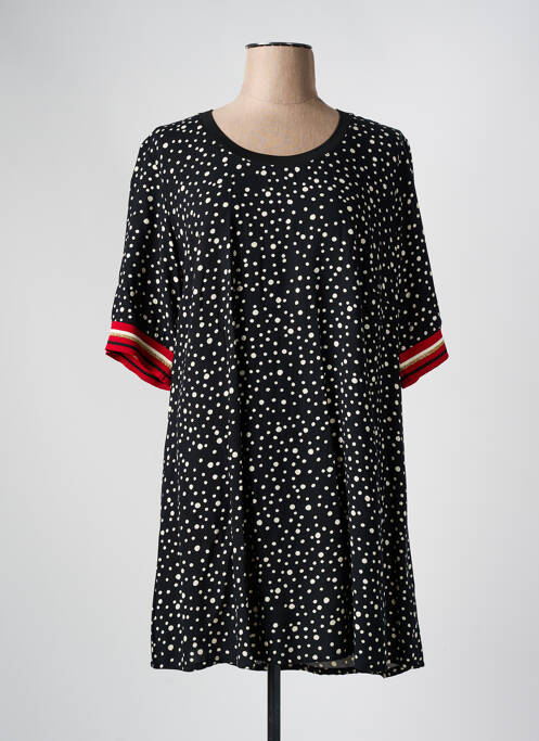 Tunique manches courtes noir CHALOU pour femme