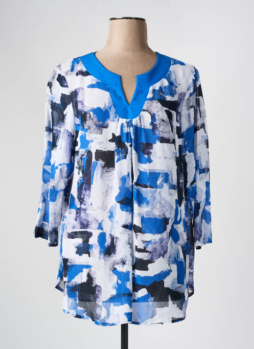 Tunique manches longues bleu FRANK WALDER pour femme