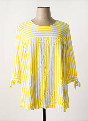 Blouse col rond manches 3/4 jaune SEE YOU femme