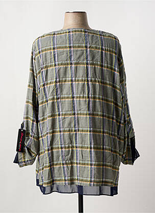 Tunique manches longues tissage crêpe vert SEMPRE PIU BY CHALOU femme