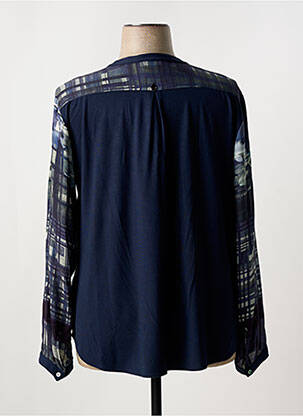 Chemisier coupe cintrée manches longues bleu ELENA MIRO femme