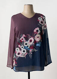 Blouse légère et transparente manches longues rouge FRANCE RIVOIRE femme