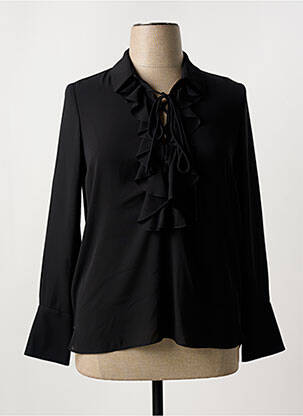Blouse poignets boutonnés avec fente manches longues noir JOSEPH RIBKOFF femme