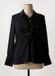 Blouse poignets boutonnés avec fente manches longues noir JOSEPH RIBKOFF femme