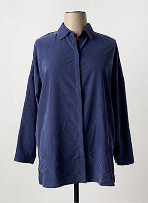Tunique manches longues col chemisier bleu ELENA MIRO femme
