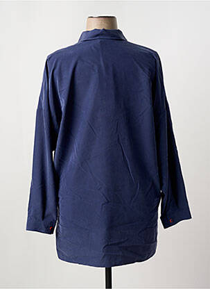 Tunique manches longues col chemisier bleu ELENA MIRO femme