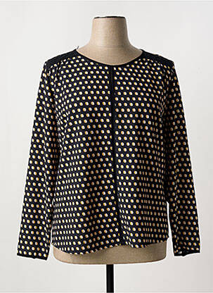 Blouse imprimé fantaisie manches longues noir FRED SABATIER femme