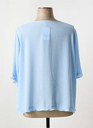 Blouse légère et transparente manches courtes bleu SOMMERMANN femme