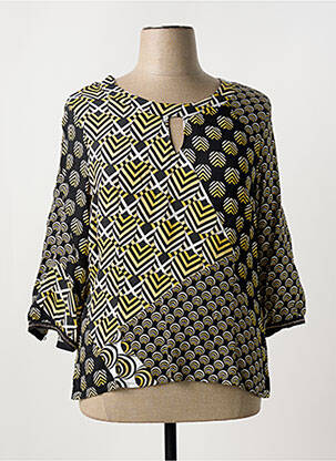 Blouse imprimé fantaisie manches 3/4 noir PAUSE CAFE femme