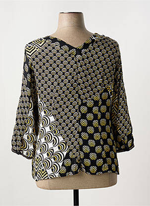 Blouse imprimé fantaisie manches 3/4 noir PAUSE CAFE femme