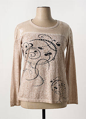 T-shirt manches longues manches longues beige FRED SABATIER femme