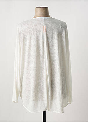 Blouse col rond manches longues beige FRED SABATIER femme