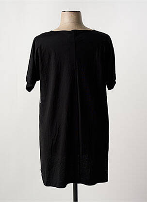 Tunique manches courtes tissage jersey noir FRANCK ANNA femme