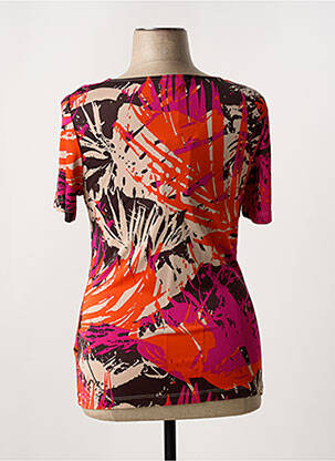 T-shirt imprimé fantaisie manches courtes orange ELENA MIRO femme
