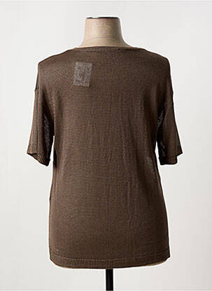Pull coupe cintrée manches courtes vert TUZZI femme