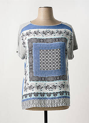 T-shirt imprimé fantaisie manches courtes bleu ESCORPION femme