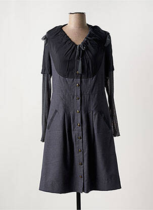Robe mi-longue manches longues manches longues gris ALICE ET BARNABE femme