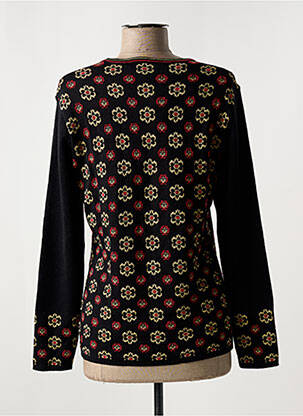 Pull coupe cintrée manches longues noir SAINT CHARLES femme