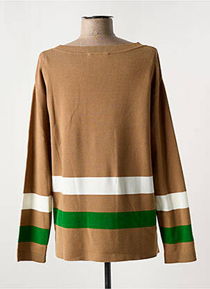 Pull coupe cintrée manches longues marron ELENA MIRO femme