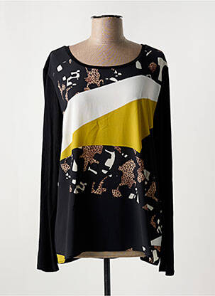 Top stretch manches longues noir ELENA MIRO femme