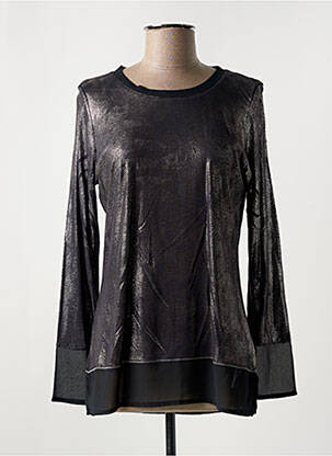 Top coupe cintrée manches longues argent TUZZI femme
