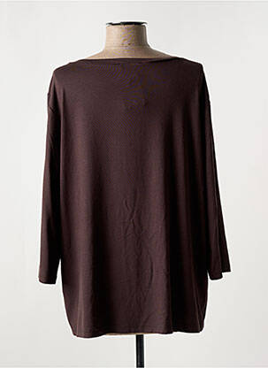T-shirt manches 3/4 manches 3/4 marron FRANK WALDER femme