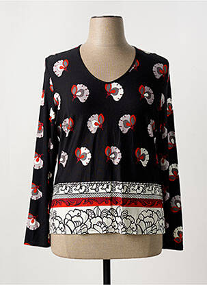 T-shirt noir PAUSE CAFE pour femme