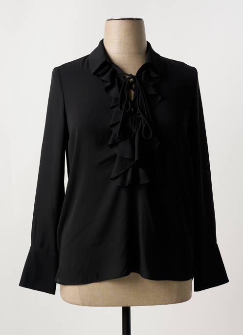 Blouse poignets boutonnés avec fente manches longues noir JOSEPH RIBKOFF femme