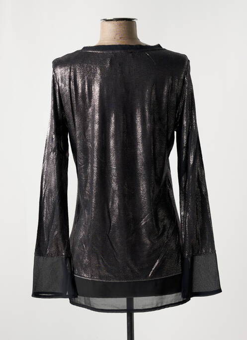 Top coupe cintrée manches longues argent TUZZI femme