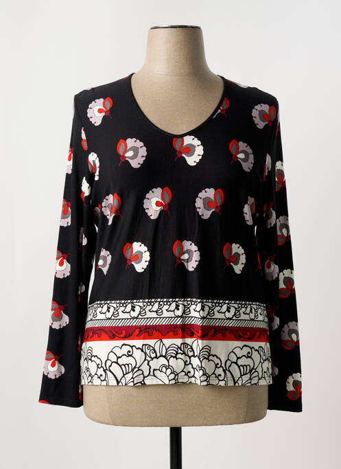 T-shirt noir PAUSE CAFE pour femme