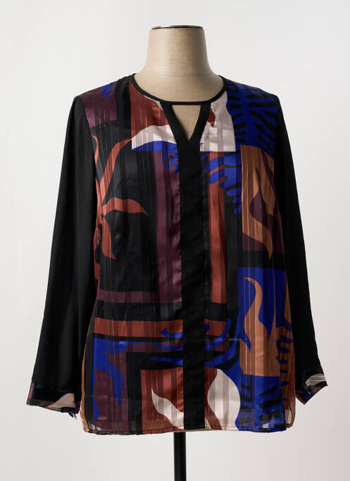 Tunique manches longues noir FRANCE RIVOIRE pour femme