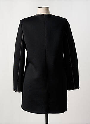 Manteau long coupe cintrée sans capuche noir MERI & ESCA femme