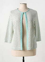 Gilet manches longues manches 3/4 bleu FRANK WALDER femme