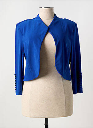 Veste casual epaulette bleu JOSEPH RIBKOFF femme