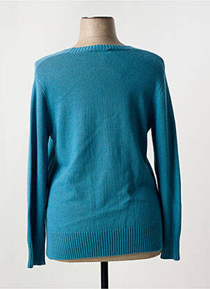 Gilet manches longues col rond bleu FRANK WALDER femme