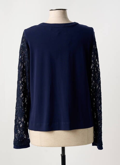 Gilet manches longues resserrée sur le bas bleu SOMMERMANN femme