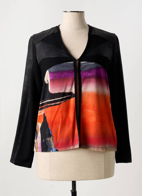 Gilet manches longues noir FRANCE RIVOIRE pour femme