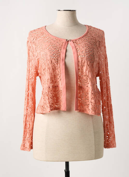 Gilet manches longues orange DIVAS pour femme