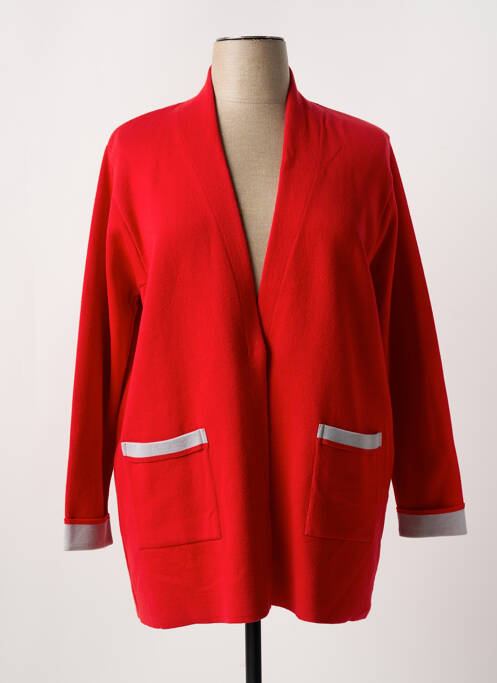 Gilet manches longues rouge FRANK WALDER pour femme