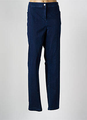 Pantalon slim taille élastique taille normale bleu FRANCE RIVOIRE femme