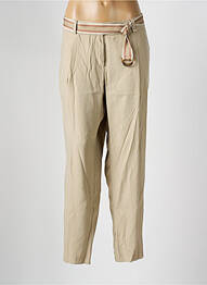 Pantalon chino tissage popeline taille normale beige TONI femme