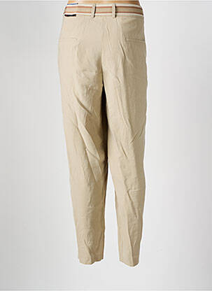 Pantalon chino tissage popeline taille normale beige TONI femme