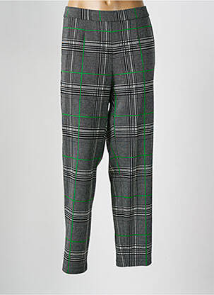 Pantalon droit stretch taille normale vert FRANK WALDER femme