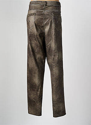 Pantalon slim tissage enduit taille normale vert FRED SABATIER femme