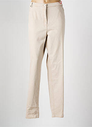 Jeans coupe slim taille normale taille normale beige TONI femme