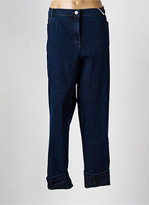 Pantalon droit stretch taille normale bleu GEVANA femme